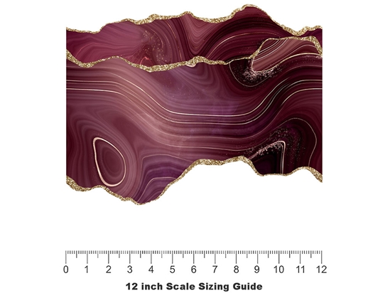 Burgundy Lip Gemstone Vinyl Film Pattern Size 12 inch Scale