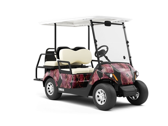 Red Planet Gemstone Wrapped Golf Cart