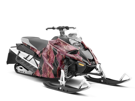 Red Planet Gemstone Custom Wrapped Snowmobile