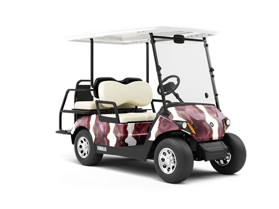 Rich Wine Gemstone Wrapped Golf Cart