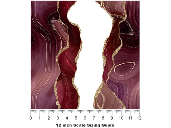 Rich Wine Gemstone Vinyl Film Pattern Size 12 inch Scale