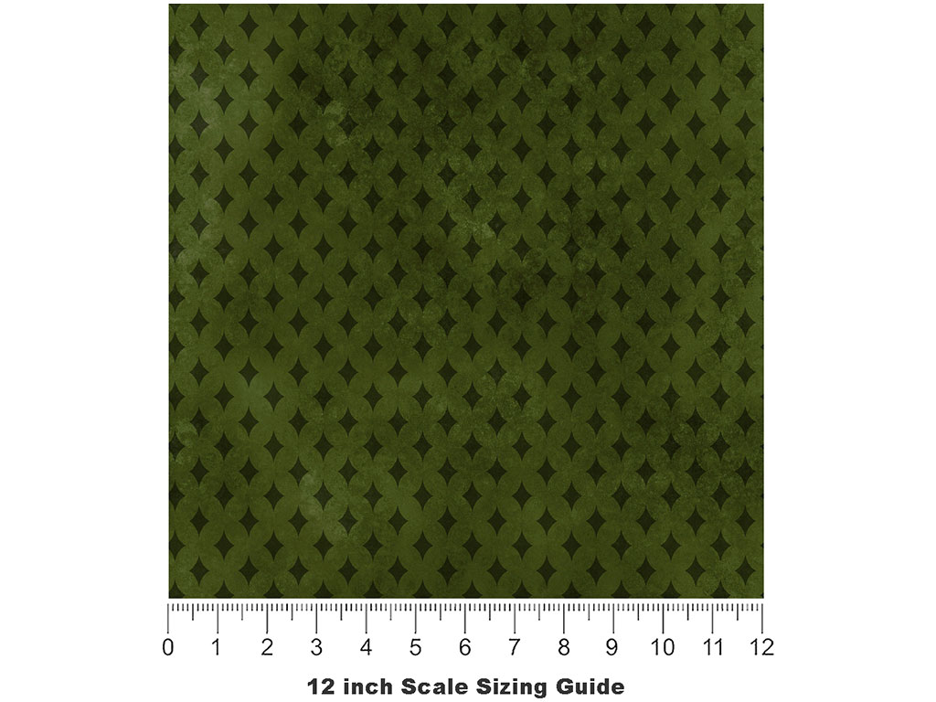 Emerald Diamonds Gothic Vinyl Film Pattern Size 12 inch Scale