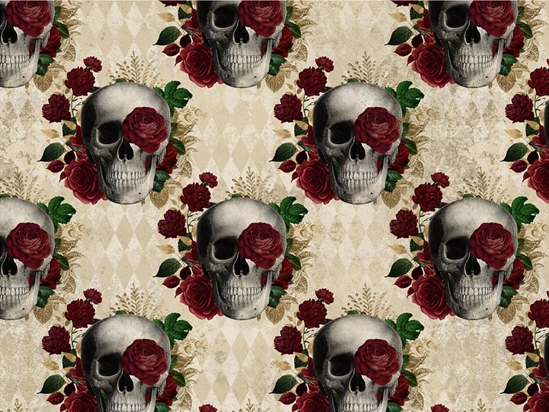 Memento Mori Gothic Vinyl Wrap Pattern