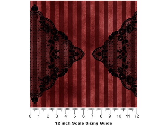 Seductive Lace Gothic Vinyl Film Pattern Size 12 inch Scale