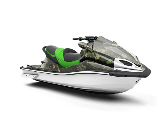 Green Webs Graffiti Jet Ski Vinyl Customized Wrap