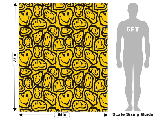 Melting Smiles Graffiti Vehicle Wrap Scale