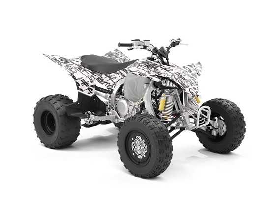 Monochrome Mess Graffiti ATV Wrapping Vinyl