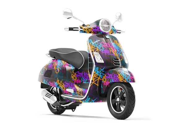 Slick Layers Graffiti Vespa Scooter Wrap Film