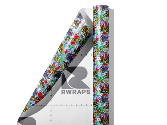 Rwraps™ Color Test Graffiti Vinyl Wrap