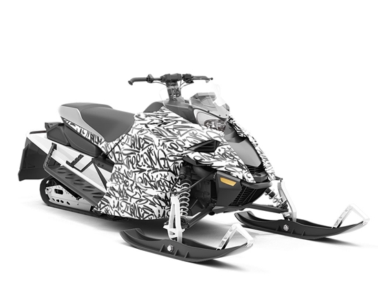 Urban Art Graffiti Custom Wrapped Snowmobile