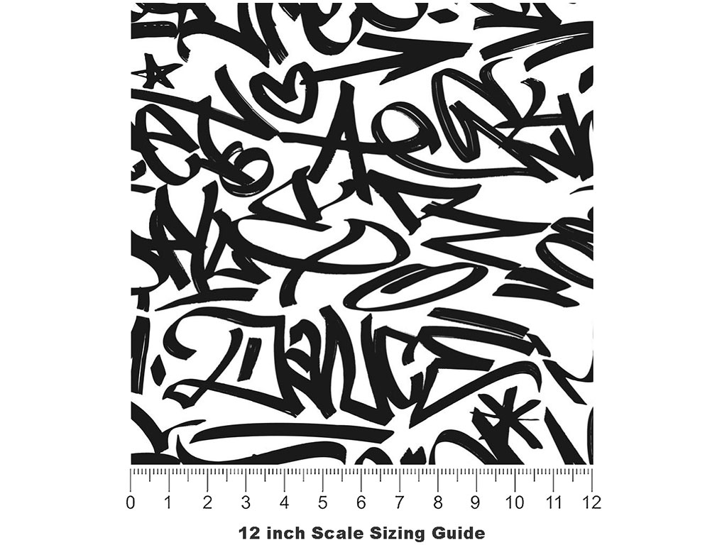 Rwraps™ Color Test Graffiti Vinyl Wrap