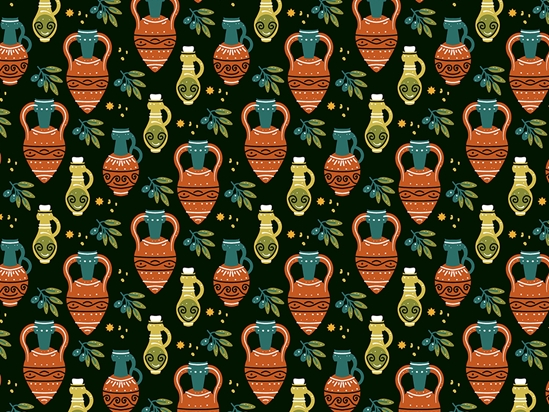 Olive Amphoras Greco Roman Vinyl Wrap Pattern