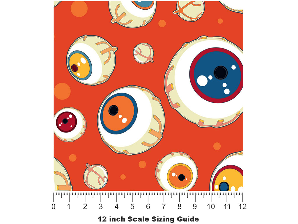 Eye Am Watching Halloween Vinyl Film Pattern Size 12 inch Scale