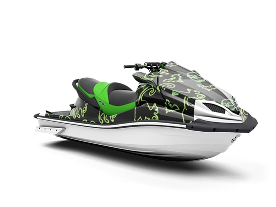 Neon Omens Halloween Jet Ski Vinyl Customized Wrap