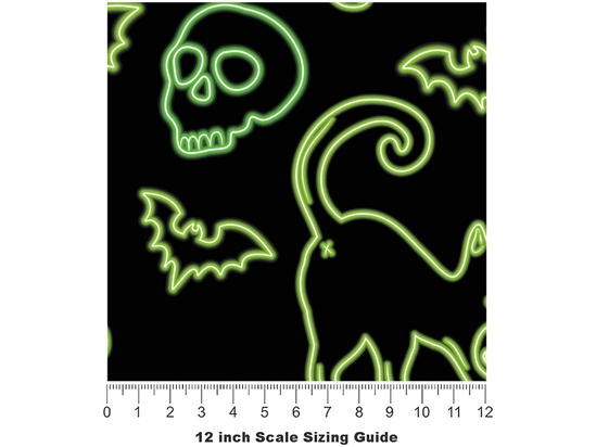 Neon Omens Halloween Vinyl Film Pattern Size 12 inch Scale