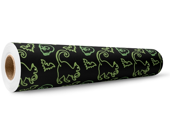 Neon Omens Halloween Wrap Film Wholesale Roll