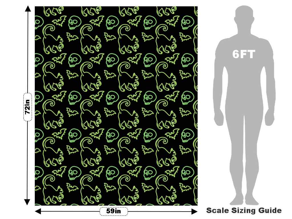 Neon Omens Halloween Vehicle Wrap Scale