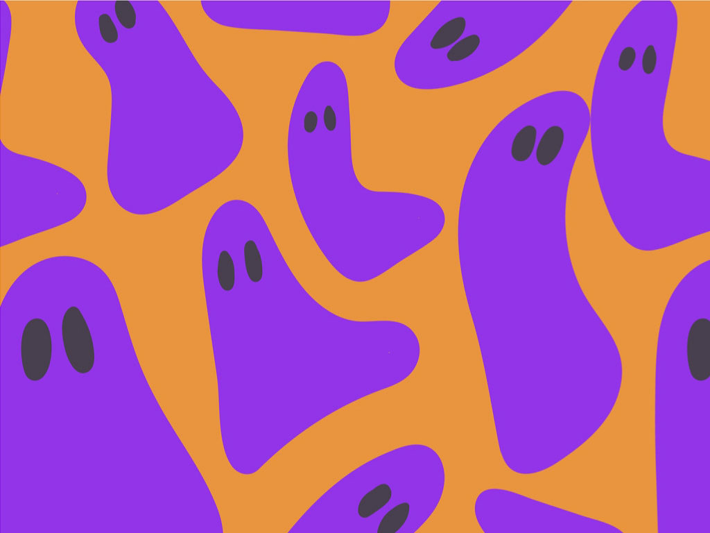 Blacklight Spirits Halloween Vinyl Wrap Pattern