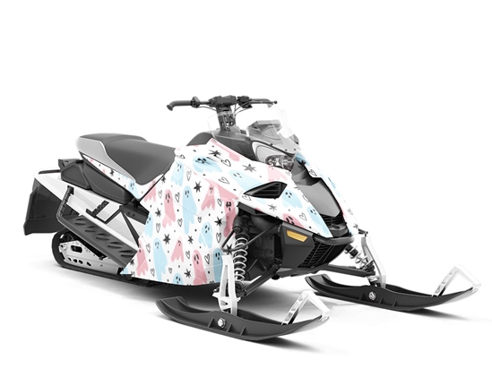 Girly Ghosties Halloween Custom Wrapped Snowmobile