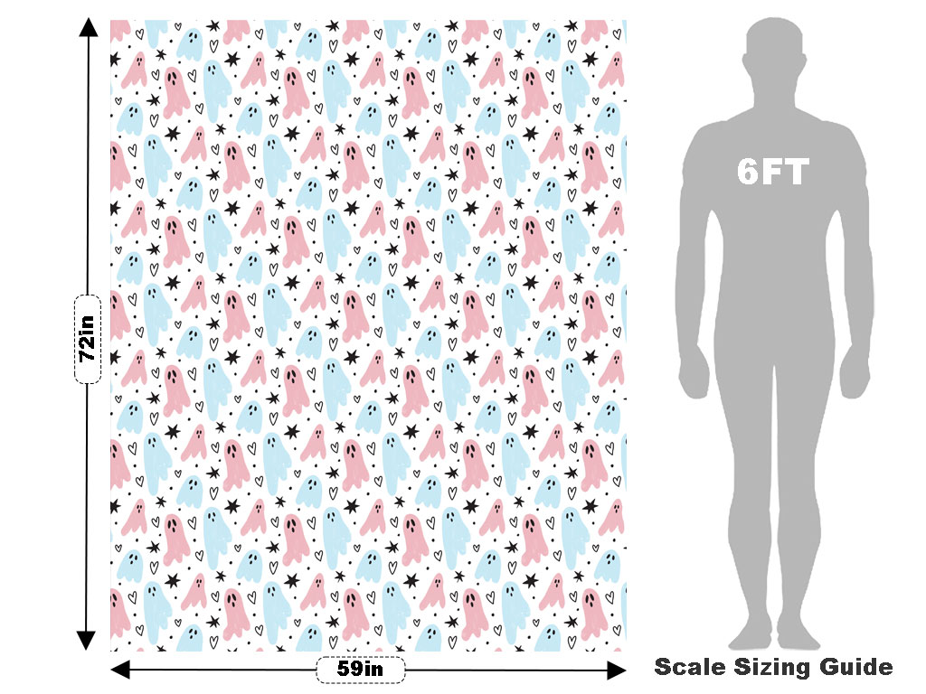 Girly Ghosties Halloween Vehicle Wrap Scale