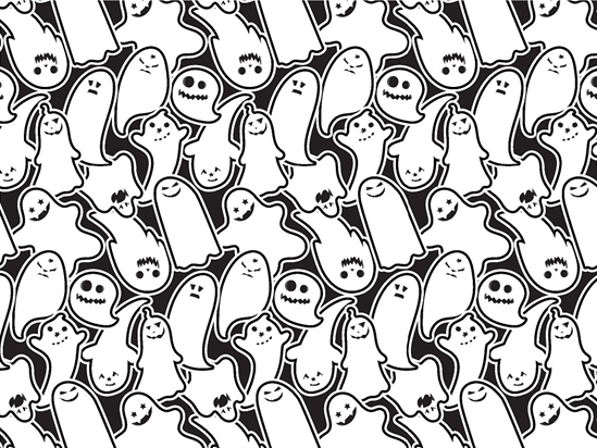 Grinning Ghouls Halloween Vinyl Wrap Pattern