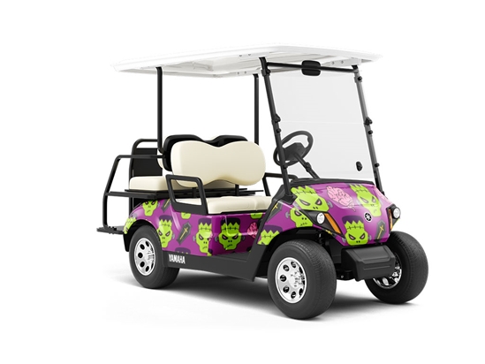 Frankenstein Revenge Halloween Wrapped Golf Cart