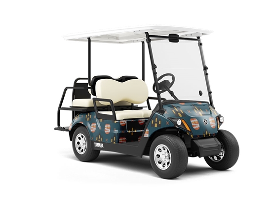 Mummy Knit Halloween Wrapped Golf Cart