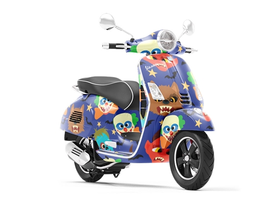 Spooky Friends Halloween Vespa Scooter Wrap Film