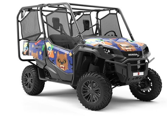 Spooky Friends Halloween Utility Vehicle Vinyl Wrap