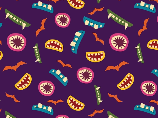 Terrible Teeth Halloween Vinyl Wrap Pattern