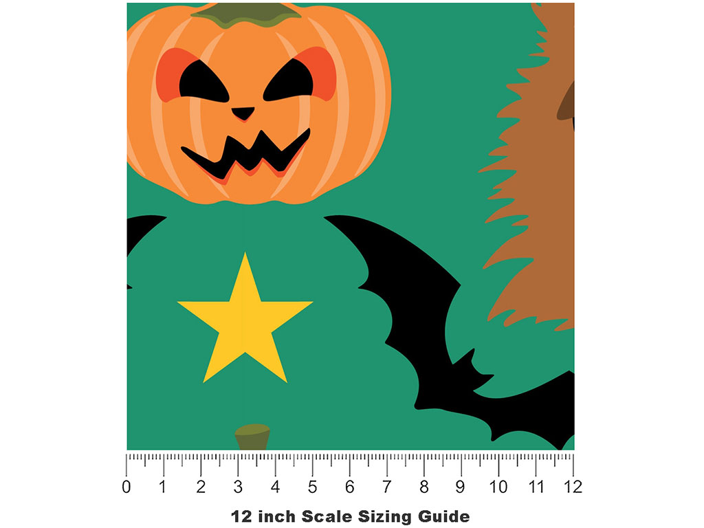 Wicked Werewolf Halloween Vinyl Film Pattern Size 12 inch Scale