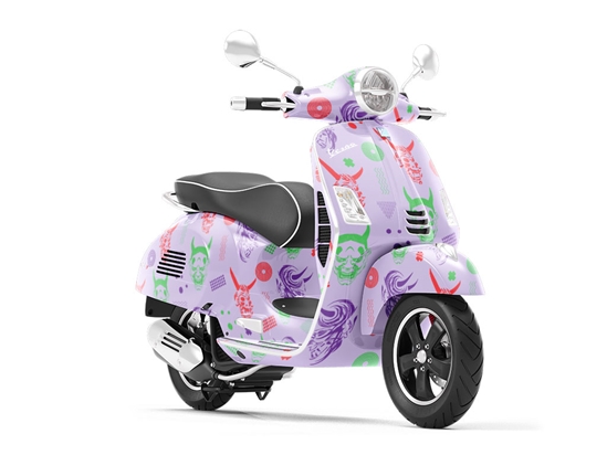 Yokai Masks Halloween Vespa Scooter Wrap Film