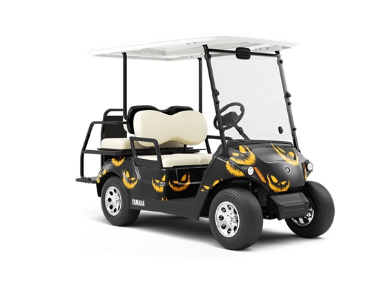 Devil Night Halloween Wrapped Golf Cart