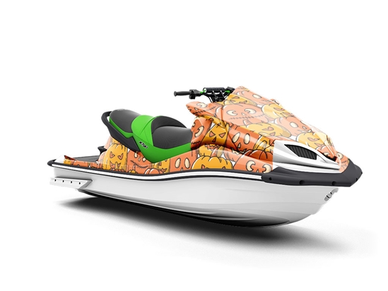 Orange Frenzy Halloween Jet Ski Vinyl Customized Wrap