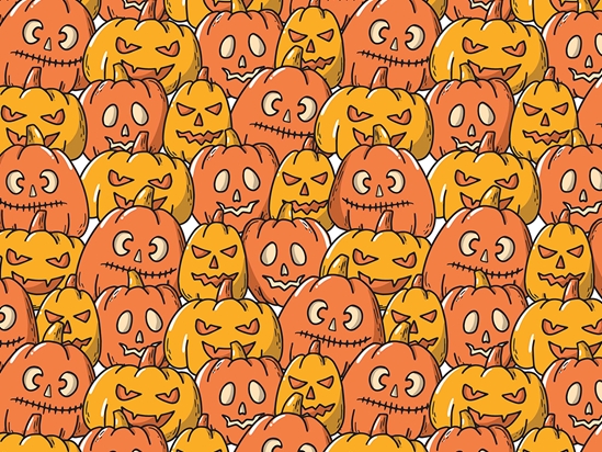 Orange Frenzy Halloween Vinyl Wrap Pattern