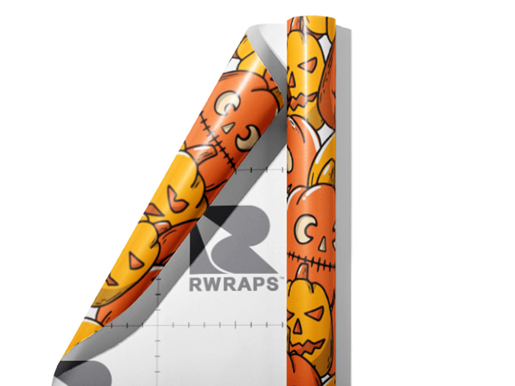 Orange Frenzy Halloween Wrap Film Sheets