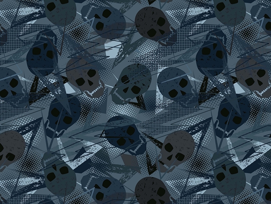 Blue Decomposition Halloween Vinyl Wrap Pattern