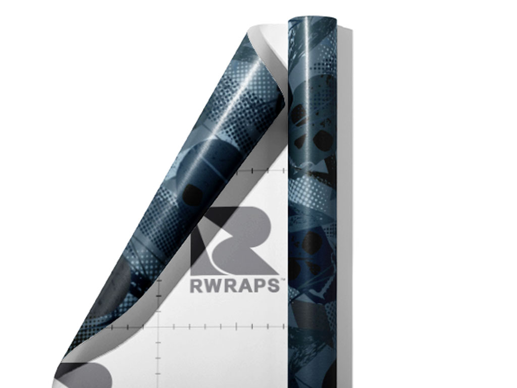 Blue Decomposition Halloween Wrap Film Sheets