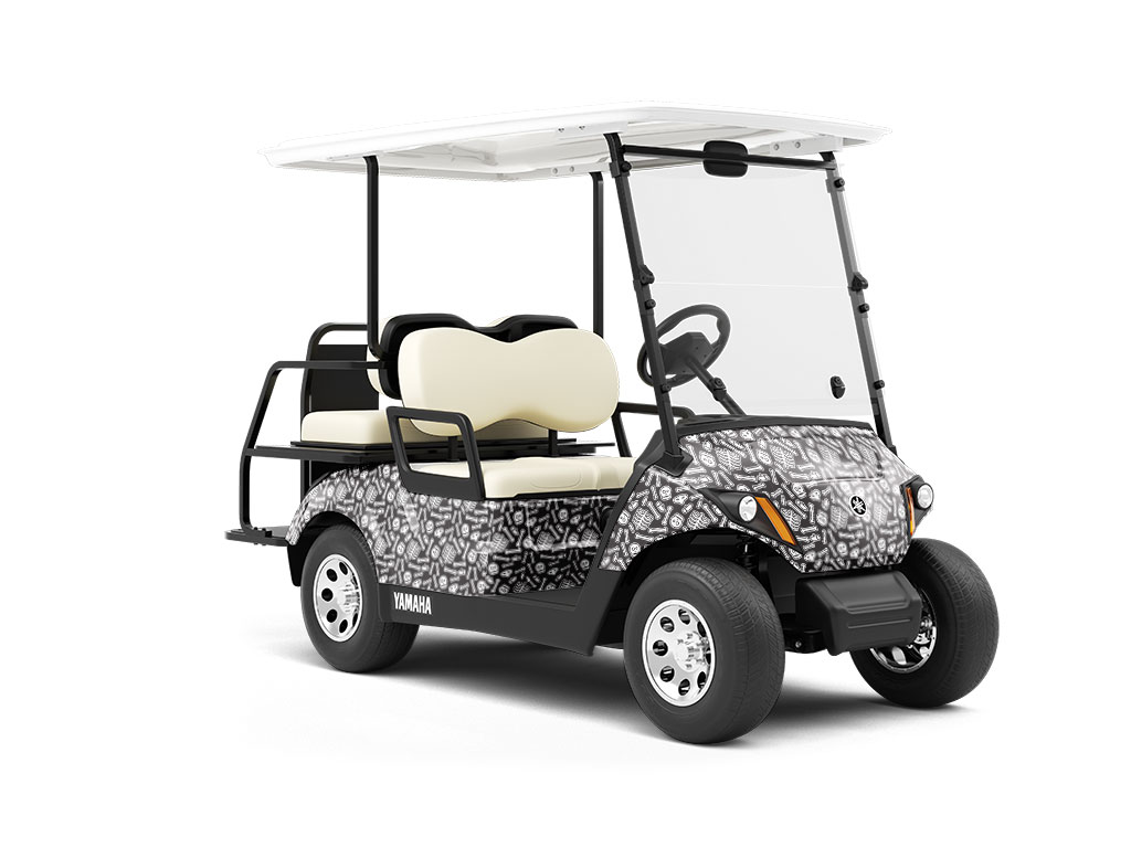 Bone Collector Halloween Wrapped Golf Cart