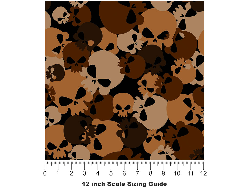 Brown Calvaria Halloween Vinyl Film Pattern Size 12 inch Scale