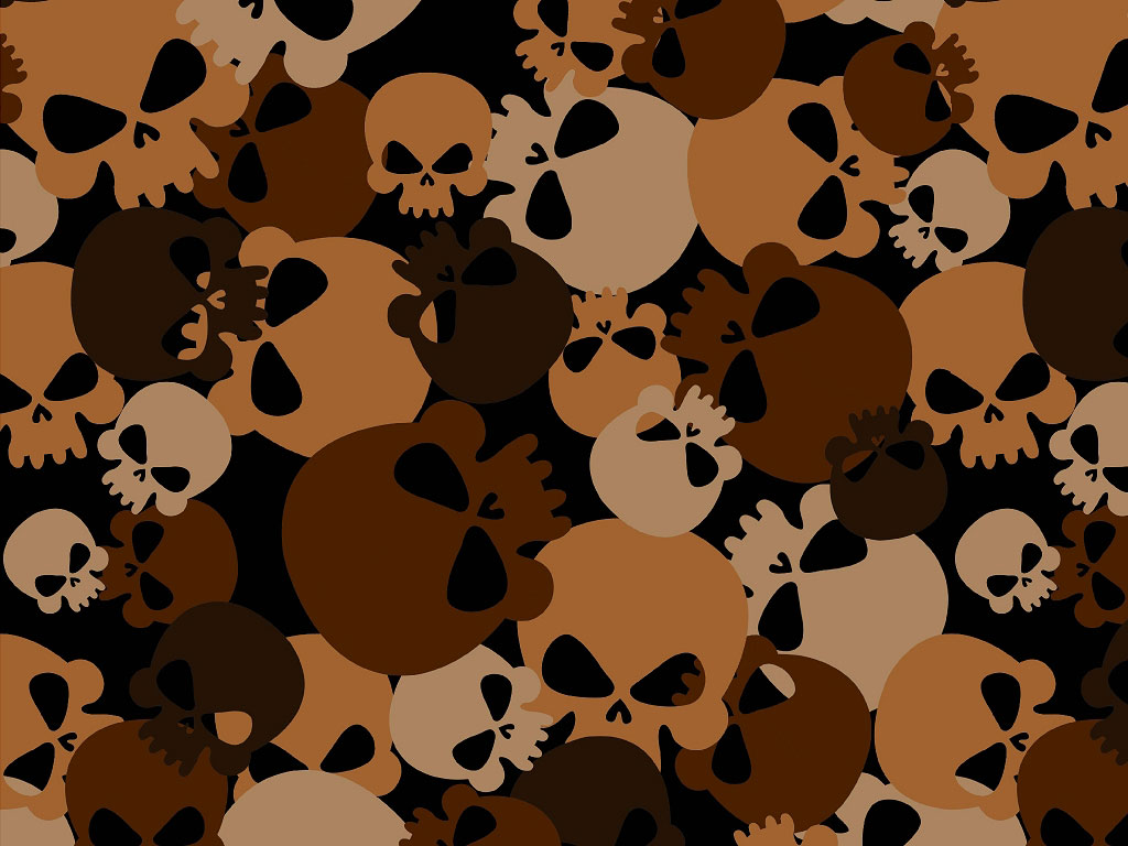 Brown Calvaria Halloween Vinyl Wrap Pattern