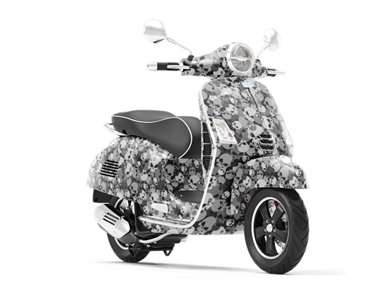 Gray Calvaria Halloween Vespa Scooter Wrap Film