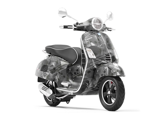 Gray Decomposition Halloween Vespa Scooter Wrap Film