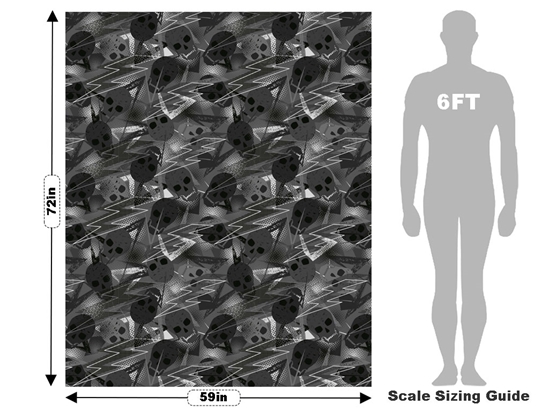 Gray Decomposition Halloween Vehicle Wrap Scale