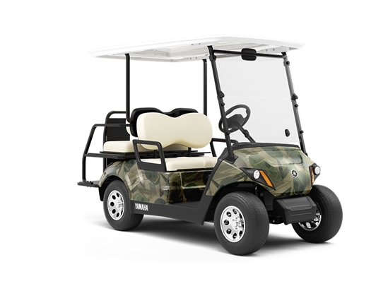 Green Decomposition Halloween Wrapped Golf Cart