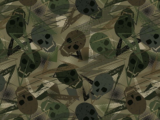 Green Decomposition Halloween Vinyl Wrap Pattern