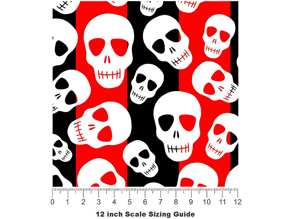 Harlequin Heads Halloween Vinyl Film Pattern Size 12 inch Scale