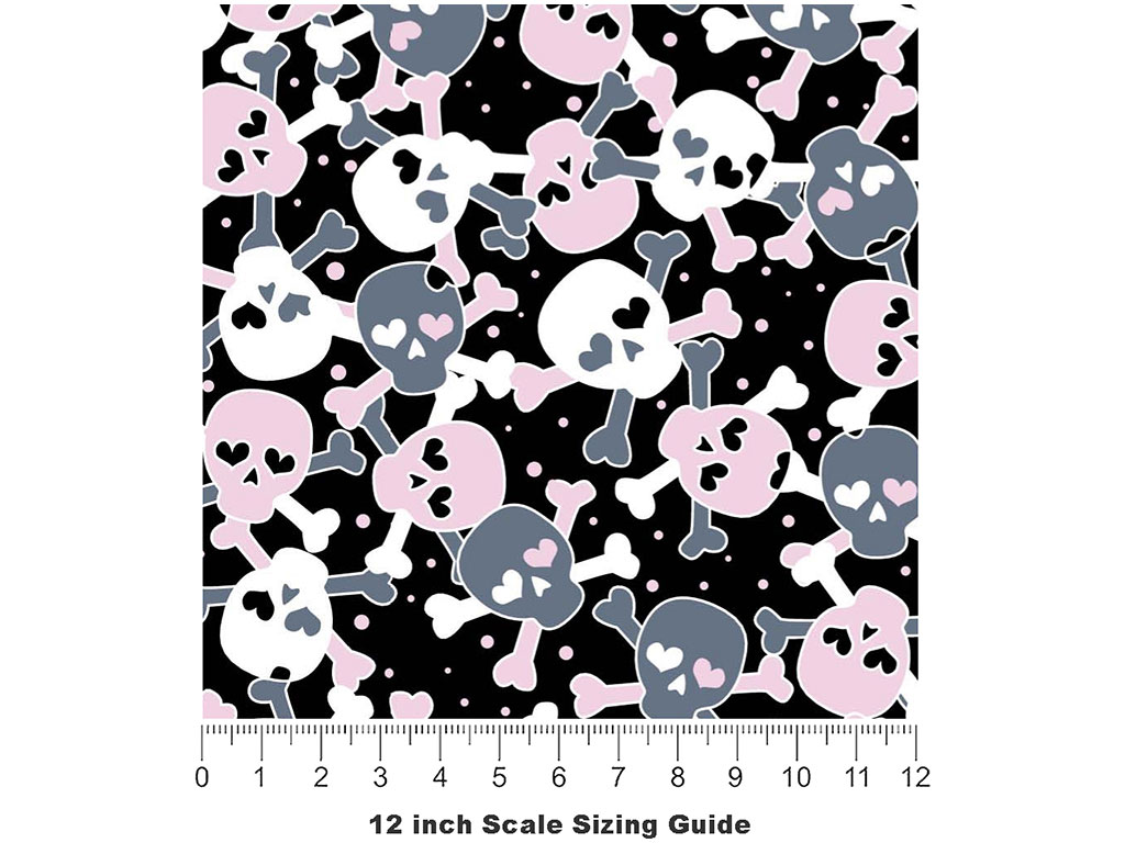 Heart Eyes Halloween Vinyl Film Pattern Size 12 inch Scale