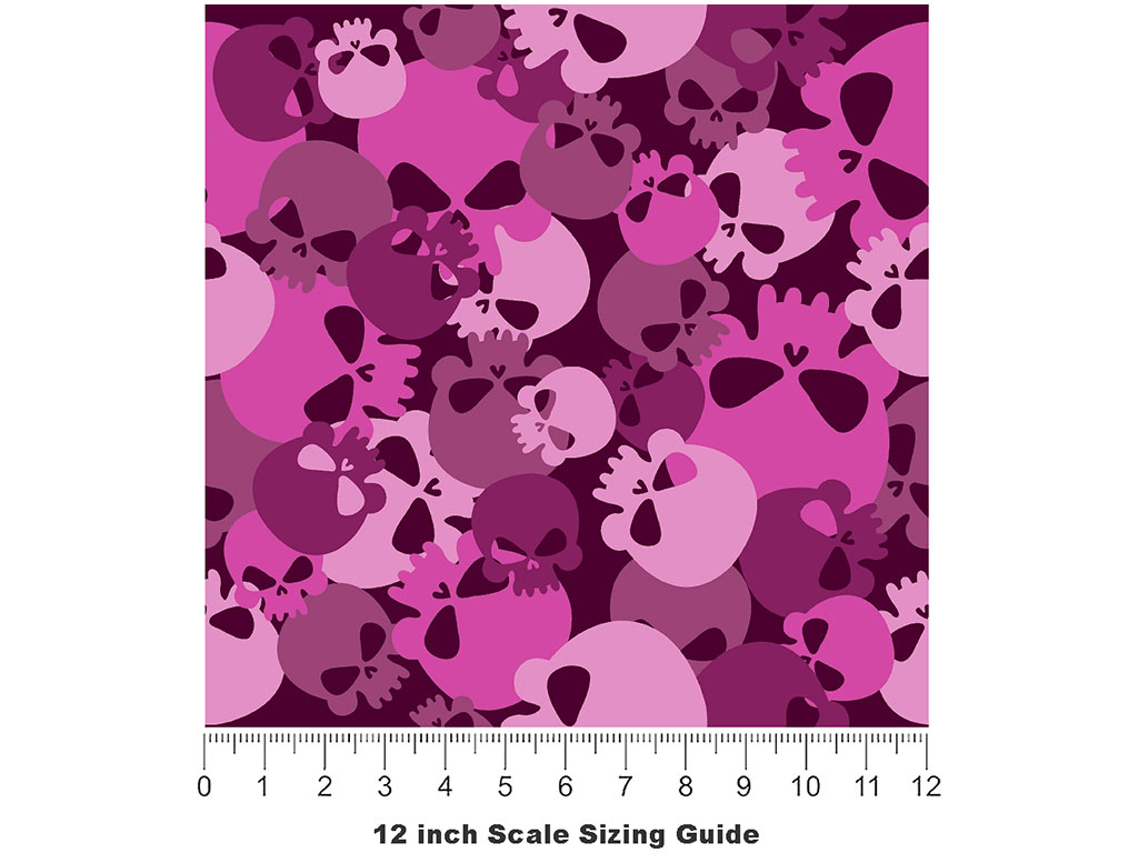 Magenta Calvaria Halloween Vinyl Film Pattern Size 12 inch Scale