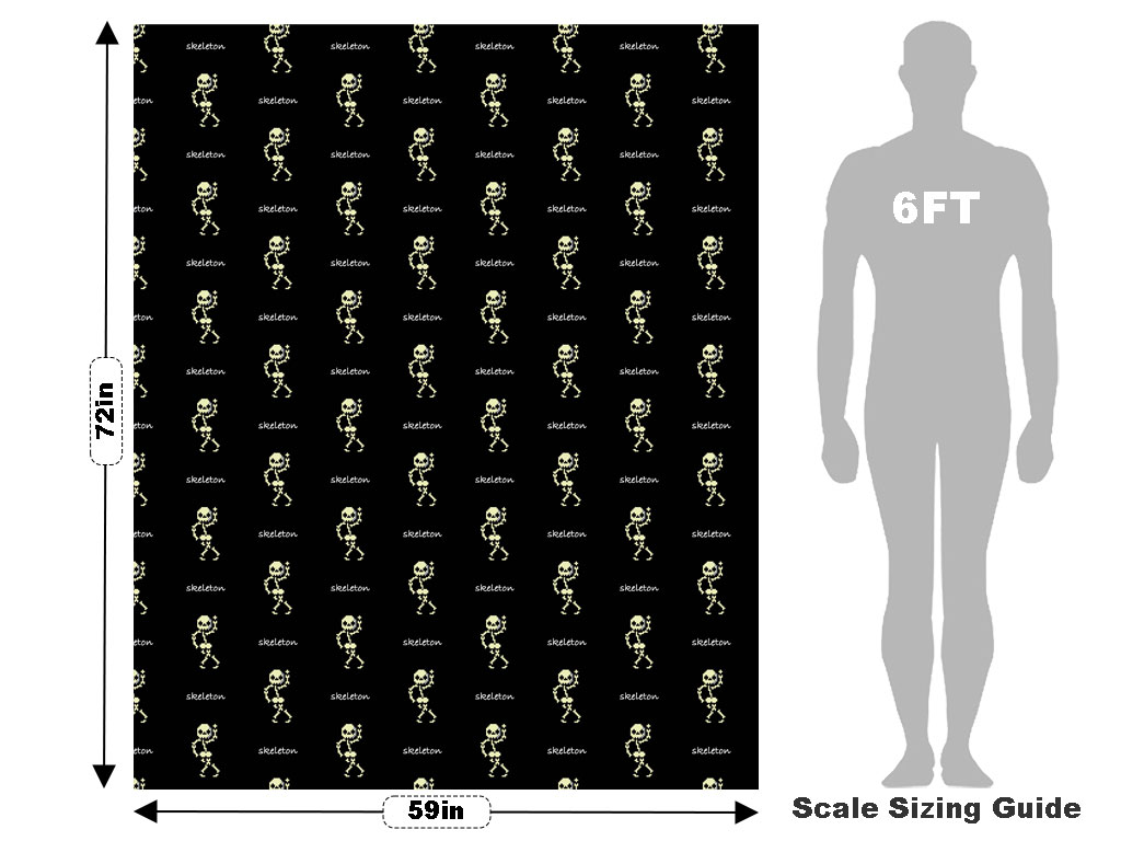 Mister Pixelbones Halloween Vehicle Wrap Scale